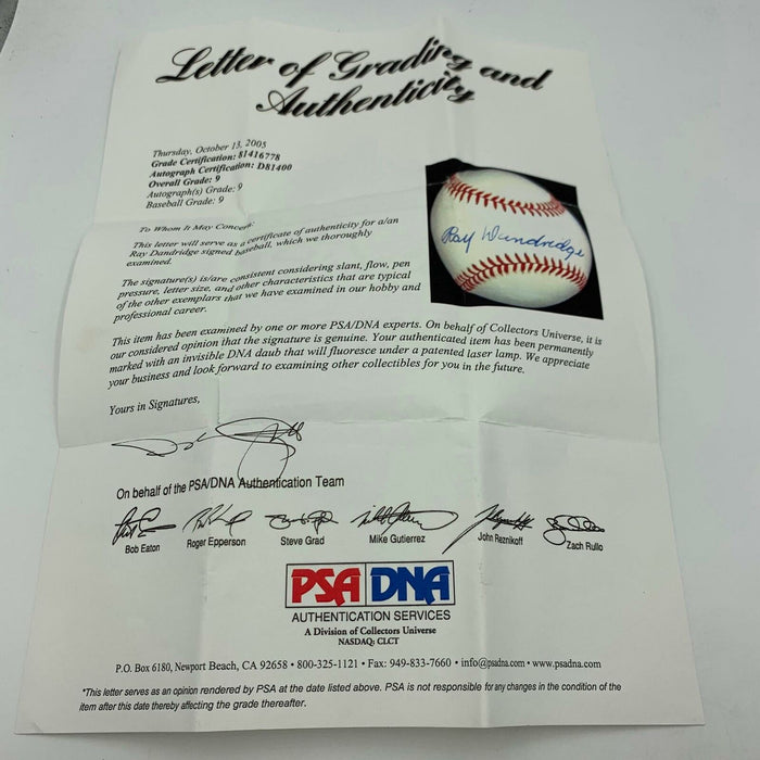 Ray Dandridge Signed American League Baseball PSA DNA Graded MINT 9