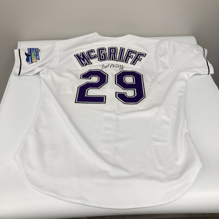 Fred McGriff Signed Game Issued Tampa Bay Devil Rays Russell Jersey JSA COA