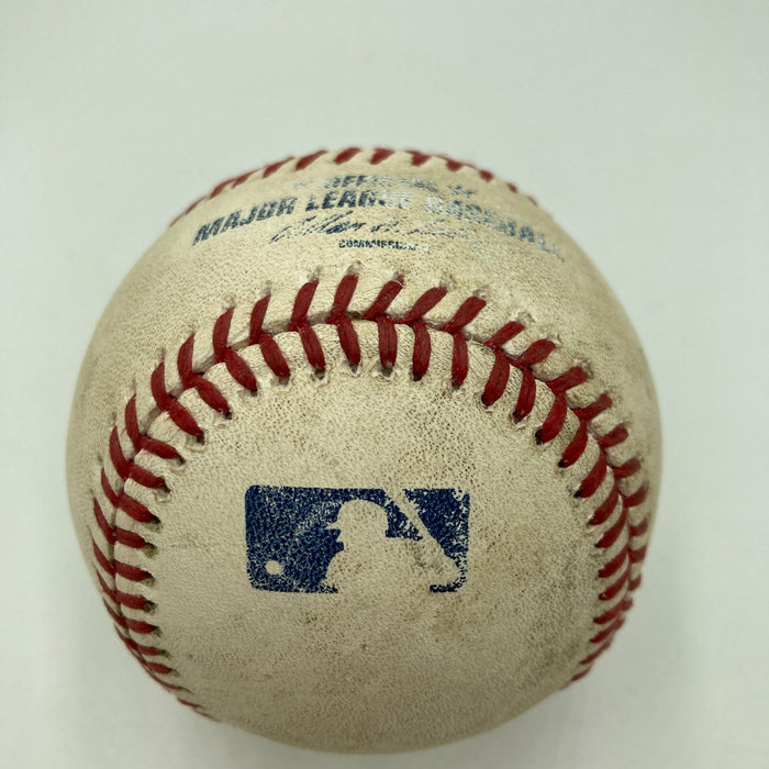 Max Scherzer 20th Win Signed Game Used Baseball Sep 20, 2013 MLB Authentic Holo