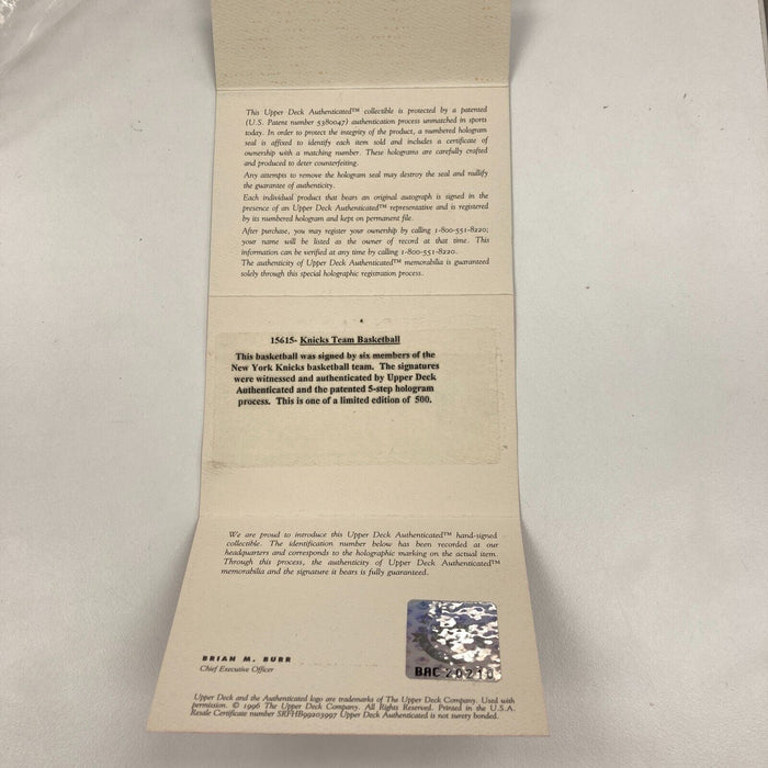 1972-73 New York Knicks NBA Champs Team Signed NBA Game Basketball UDA COA