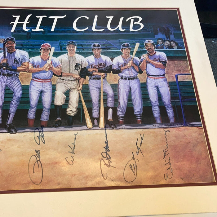 Stunning 3,000 Hit Club Signed Large Lithograph Photo 12 Sigs Willie Mays JSA