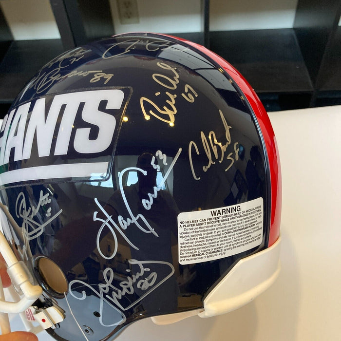 1986 New York Giants Super Bowl Champs Team Signed Full Size Helmet Steiner COA