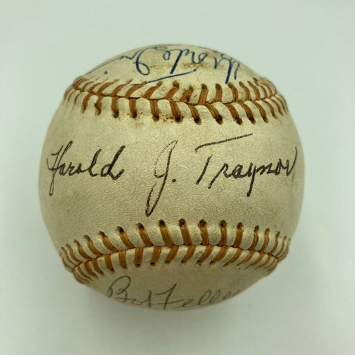 Pie Traynor Harold J Traynor Full Name Sweet Spot Signed 1940's Baseball JSA COA
