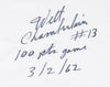 Wilt Chamberlain "100 Point Game 3/2/1962" Signed Inscribed Jersey PSA DNA COA