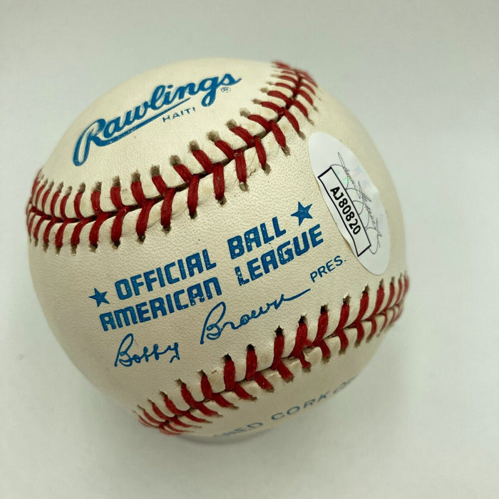 Ken Griffey Jr. & Ken Griffey Sr. Signed American League Baseball JSA COA