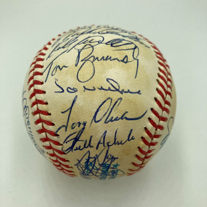 1987 Minnesota Twins World Series Champs Team Signed Baseball JSA COA