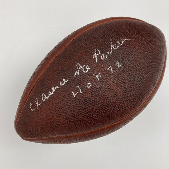 Ace Parker HOF 1972 Full Name Signed Wilson NFL Game Football JSA COA
