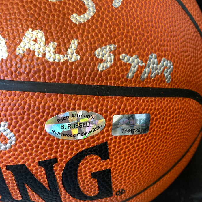 Extraordinary Bill Russell Signed Heavily Inscribed STAT Basketball #5/11 JSA