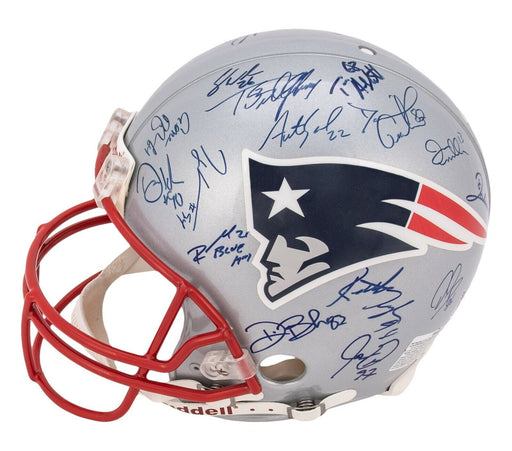 2004 New England Patriots Super Bowl Champs Team Signed Helmet Tom Brady Steiner