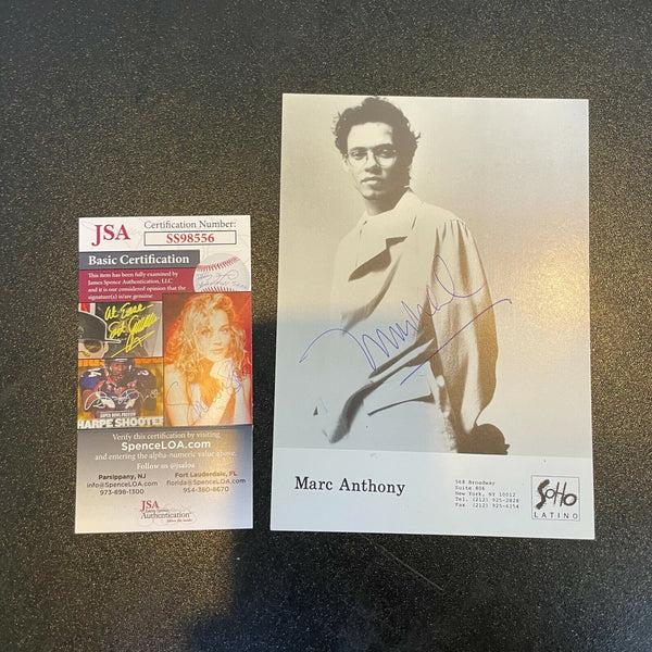 Marc Anthony Signed Autographed Photo With JSA COA Movie Star