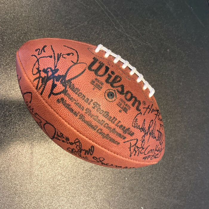 1986 New York Giants Super Bowl Champs Team Signed Wilson NFL Football PSA DNA