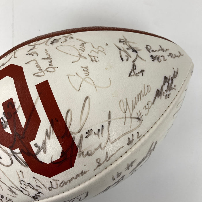 1998 Oklahoma Sooners Team Signed Football PSA DNA COA
