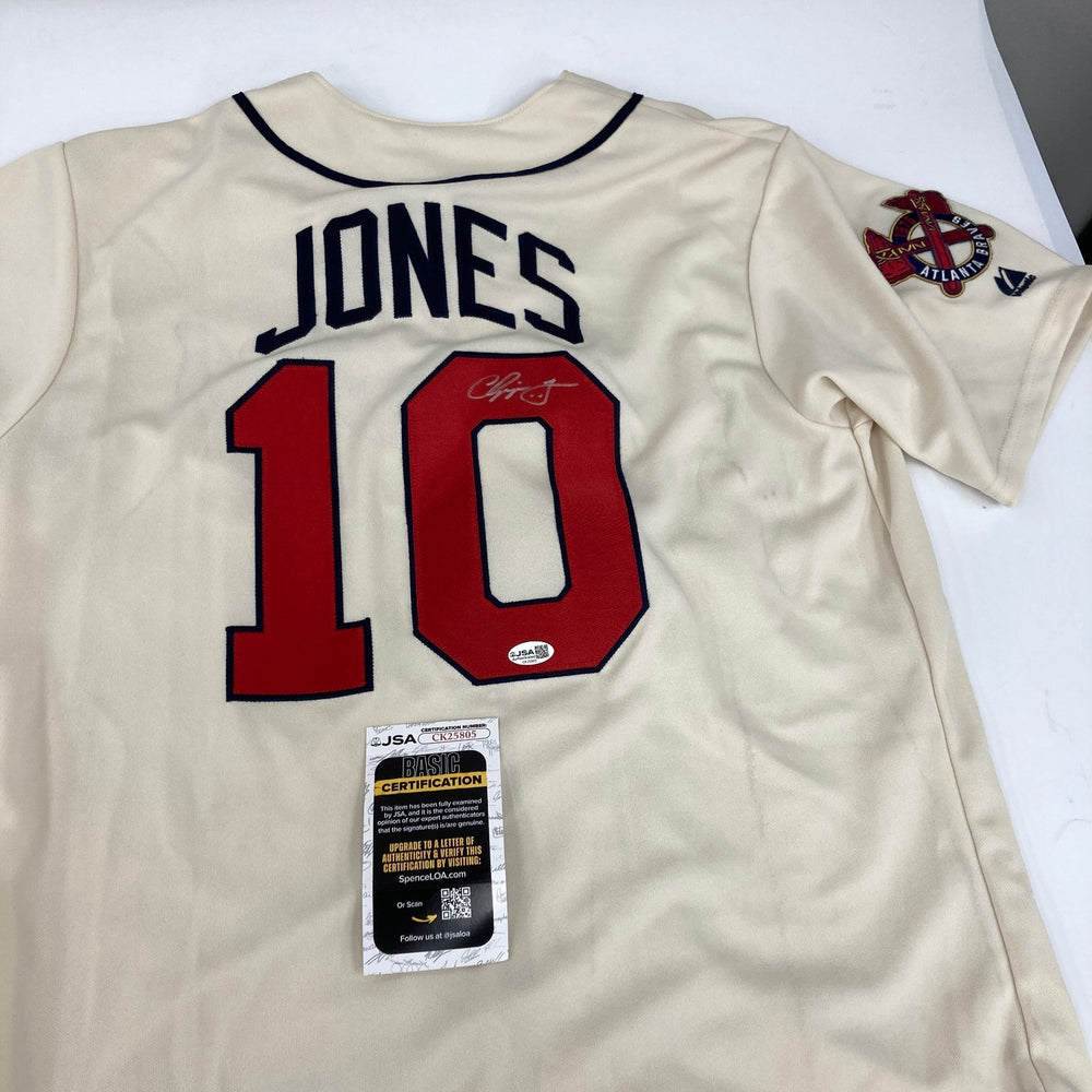 Chipper Jones Signed Majestic Atlanta Braves Jersey JSA COA
