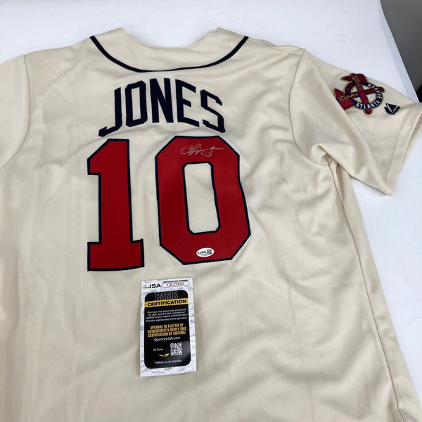 Chipper Jones Signed Majestic Atlanta Braves Jersey JSA COA