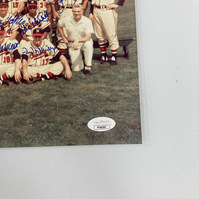 1957 Milwaukee Braves World Series Champs Team Signed 11x14 Photo Hank Aaron JSA