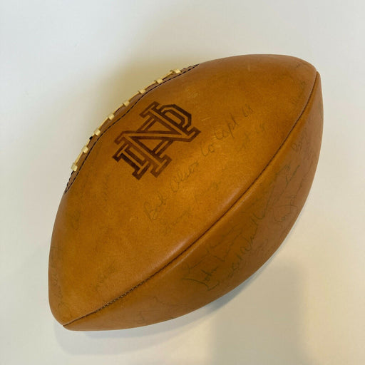 1968 Notre Dame Fighting Iris Team Signed Football With Joe Theismann