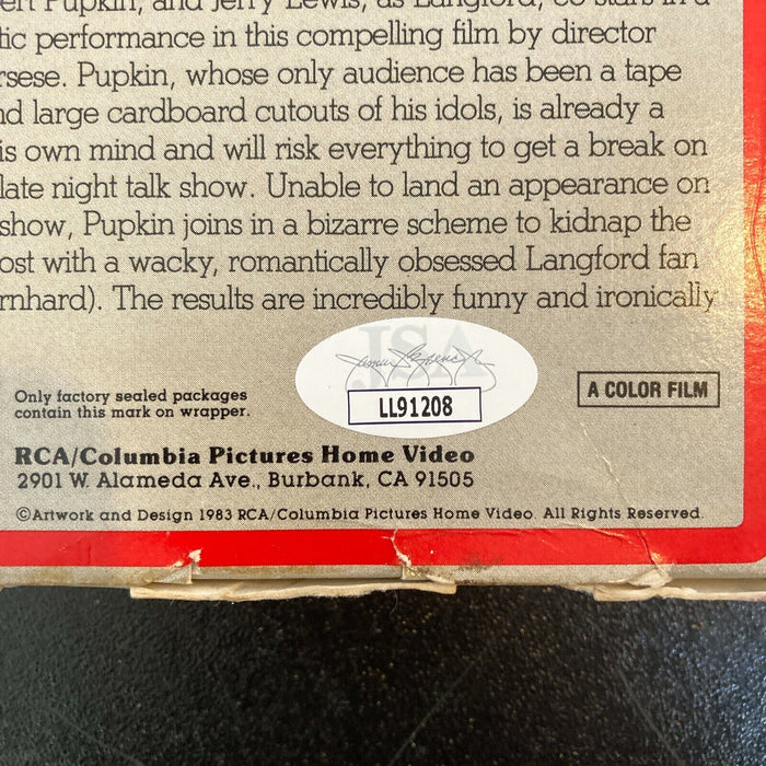 Martin Scorsese Signed Autographed King Comedy VHS Movie With JSA COA