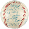 Beautiful 1956 Milwaukee Braves Team Signed NL Giles Baseball Hank Aaron JSA COA
