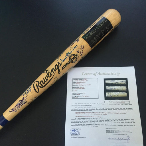 Incredible World Series MVP's Multi Signed Inscribed Bat 30+ Signatures JSA COA