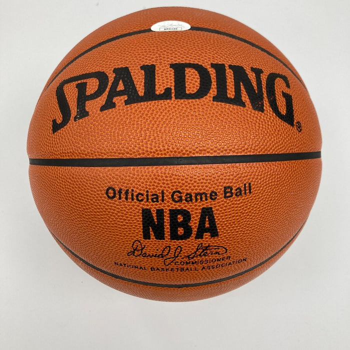 Hakeem Olajuwon Signed Spalding NBA Game Issued Houston Rockets Basketball JSA