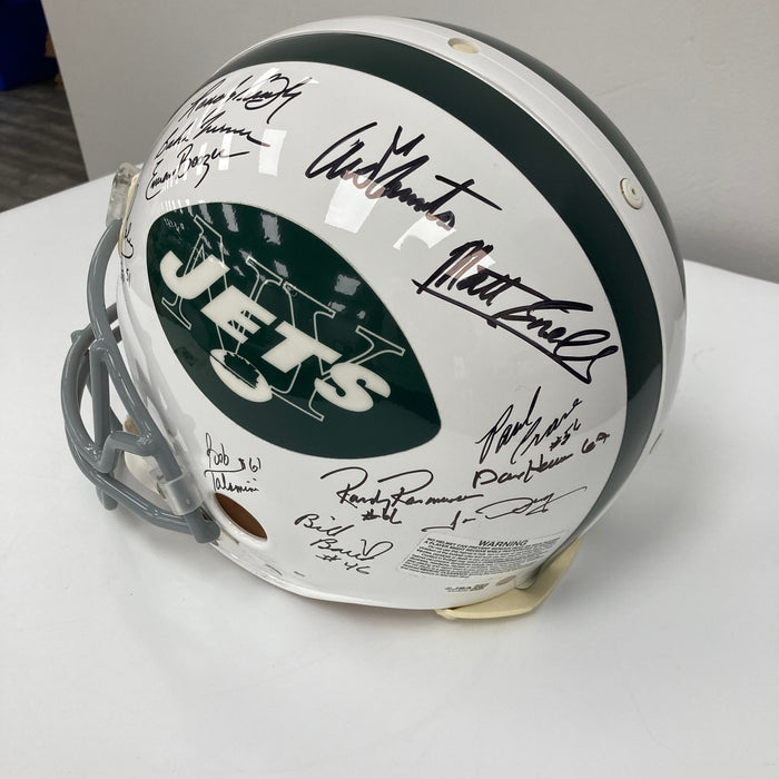 1969 New York Jets Super Bowl Champs Team Signed Authentic Game Helmet JSA COA