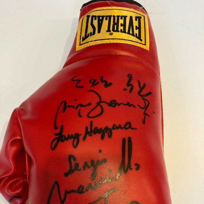 Sergio Martinez Larry Hazzard Nino Benvenuti Danny Lopez Signed Glove JSA COA