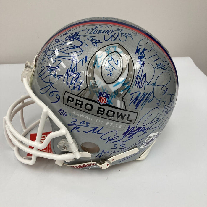 Peyton Manning 2013 Pro Bowl Multi Signed Authentic Game Helmet 60+ Sigs PSA DNA