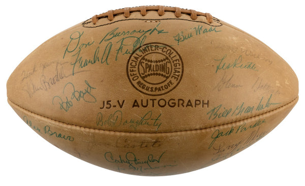 1957 Los Angeles Rams Team Signed Vintage Spalding Football JSA COA