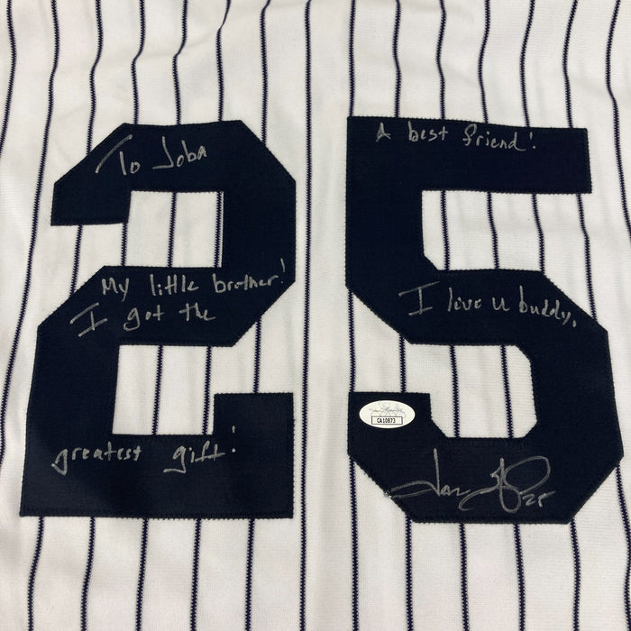 Jason Giambi Signed New York Yankees Jersey Inscribed  To Joba Chamberlain JSA