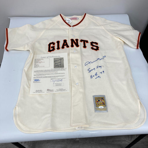 Willie Mays "Say Hey, HOF 79" Signed San Francisco Giants STAT Jersey JSA COA