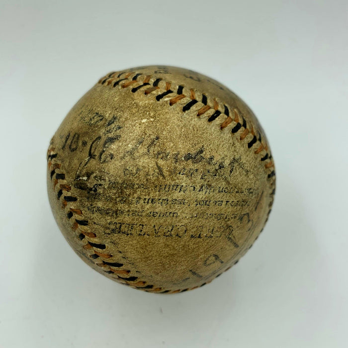 The Only Known Charles Ebbets Signed Baseball Ebbets Field 1913 Opening Day JSA