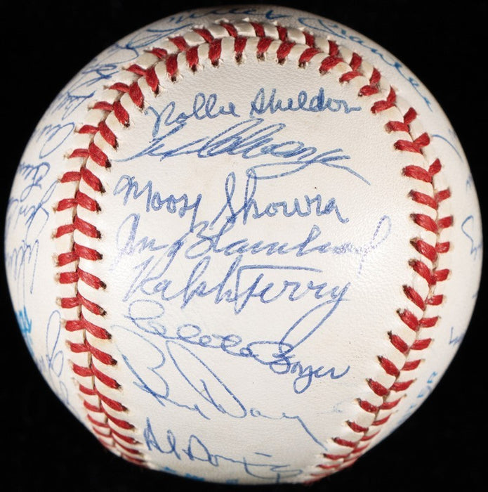 1961 New York Yankees World Series Champs Team Signed Baseball Mickey Mantle JSA