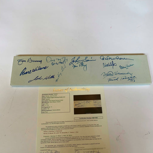 Nice Detroit Tigers Pitching Legends Signed Rubber 12 Sigs Jim Bunning JSA COA