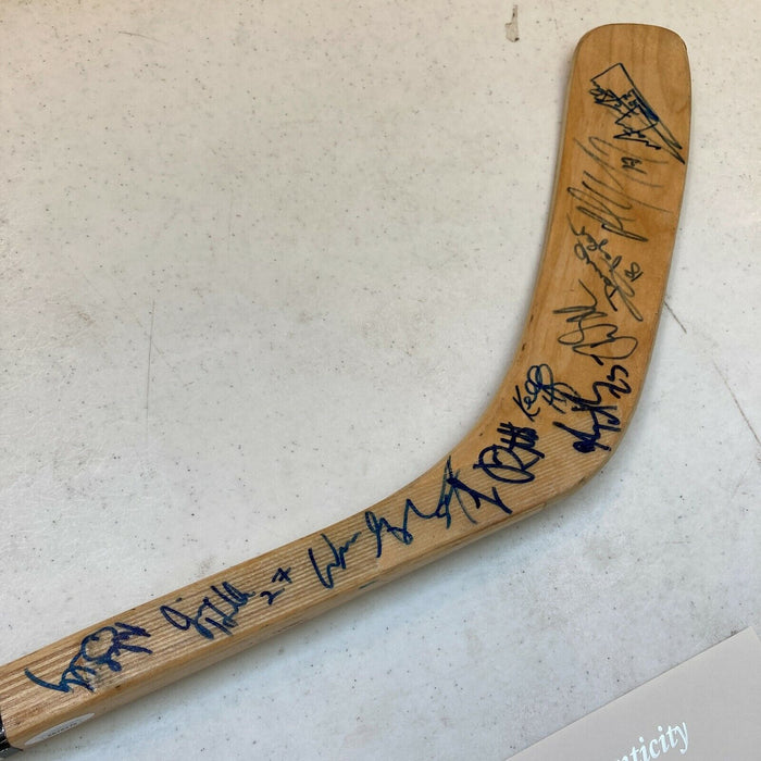 1992-93 Los Angeles Kings Stanley Cup Team Signed Stick Wayne Gretzky JSA COA