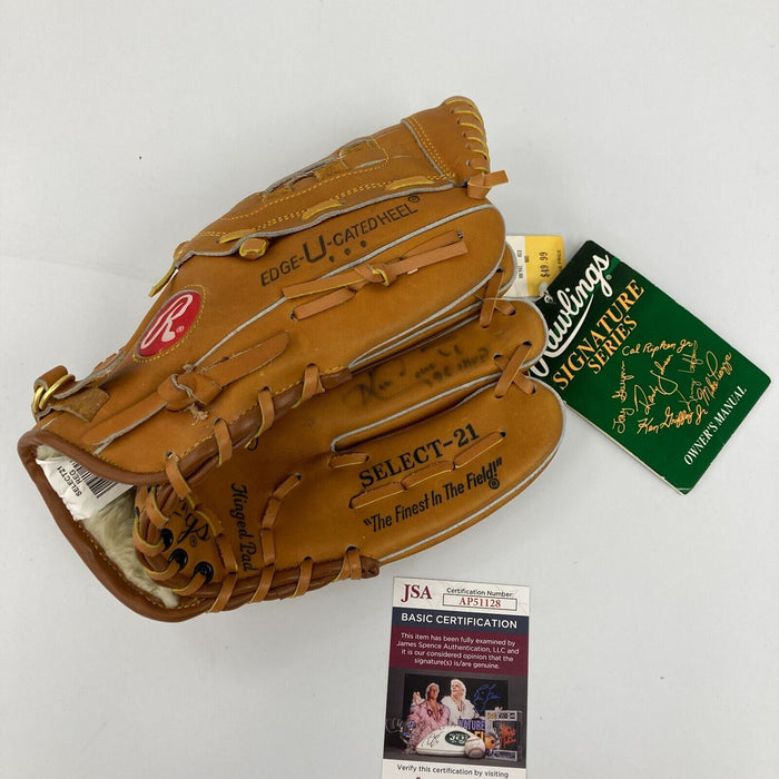 Ken Caminiti 1996 MVP Signed Rawlings Game Model Baseball Glove JSA COA