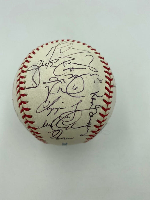 2006 WBC Team Signed Baseball Derek Jeter Ken Griffey Jr. Chipper Jones JSA COA