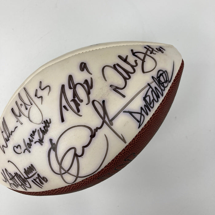 2005 Wheel of Fortune NFL Players Signed Football Drew Brees Kurt Warner JSA