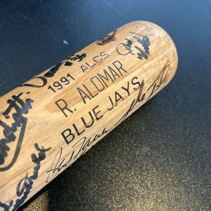 1991 Toronto Blue Jays Team Signed Roberto Alomar Playoffs Game Used Bat Beckett