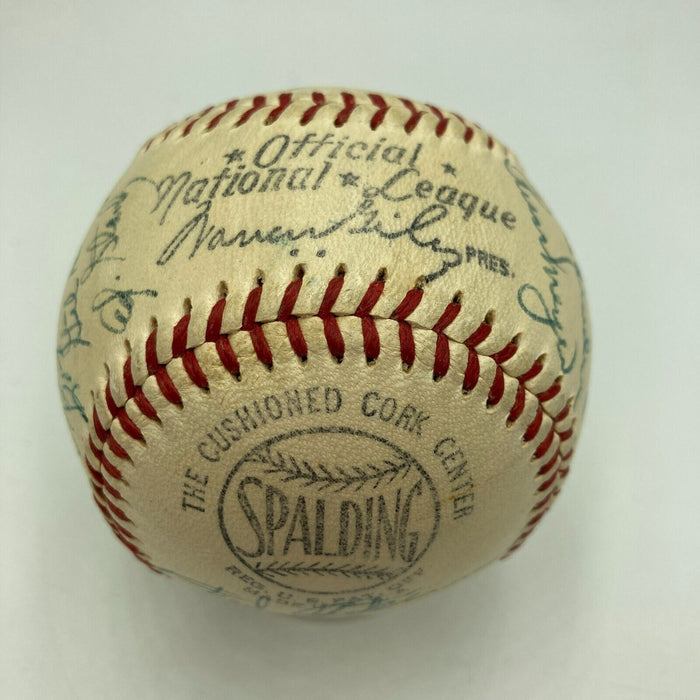 Beautiful Jackie Robinson 1952 All Star Game Team Signed Baseball JSA COA