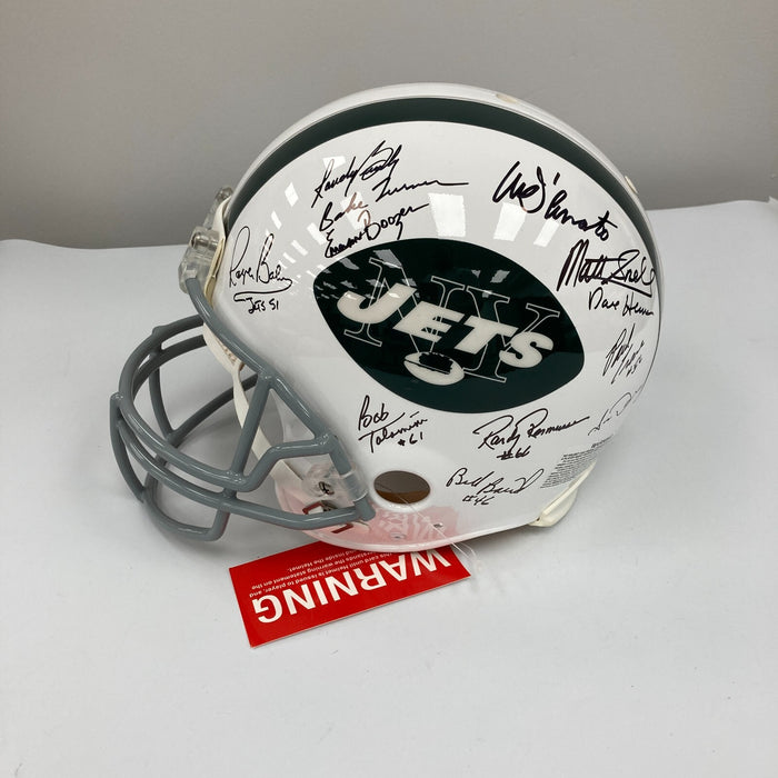 1969 New York Jets Super Bowl Champs Team Signed Authentic Game Helmet Steiner