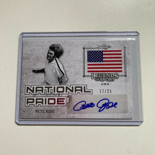 Leaf Legends Of Sport Pete Rose Auto #17/25 Signed Baseball Card
