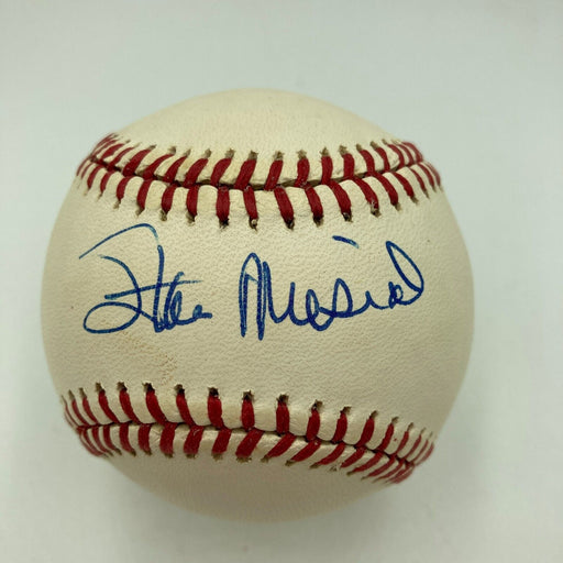 Nice Stan Musial Signed Official National League Baseball JSA COA