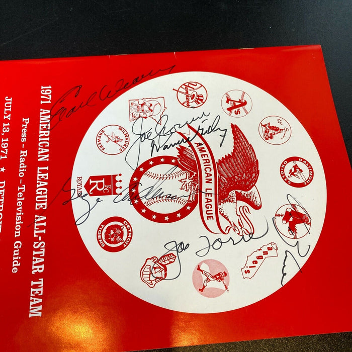 1971 All Star Game Multi Signed Program Warren Giles Joe Cronin Beckett COA