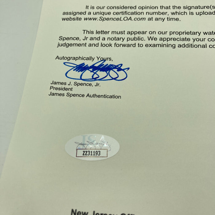 President Calvin Coolidge Single Signed 1927 American League Baseball JSA COA