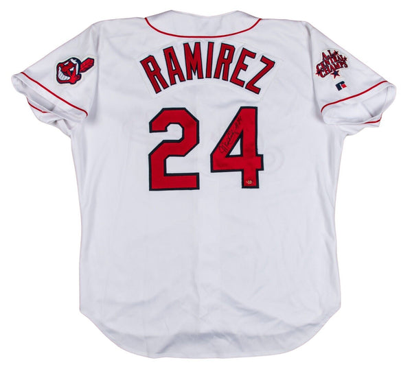 1999 Manny Ramirez Signed Cleveland Indians Game Used Jersey Beckett COA