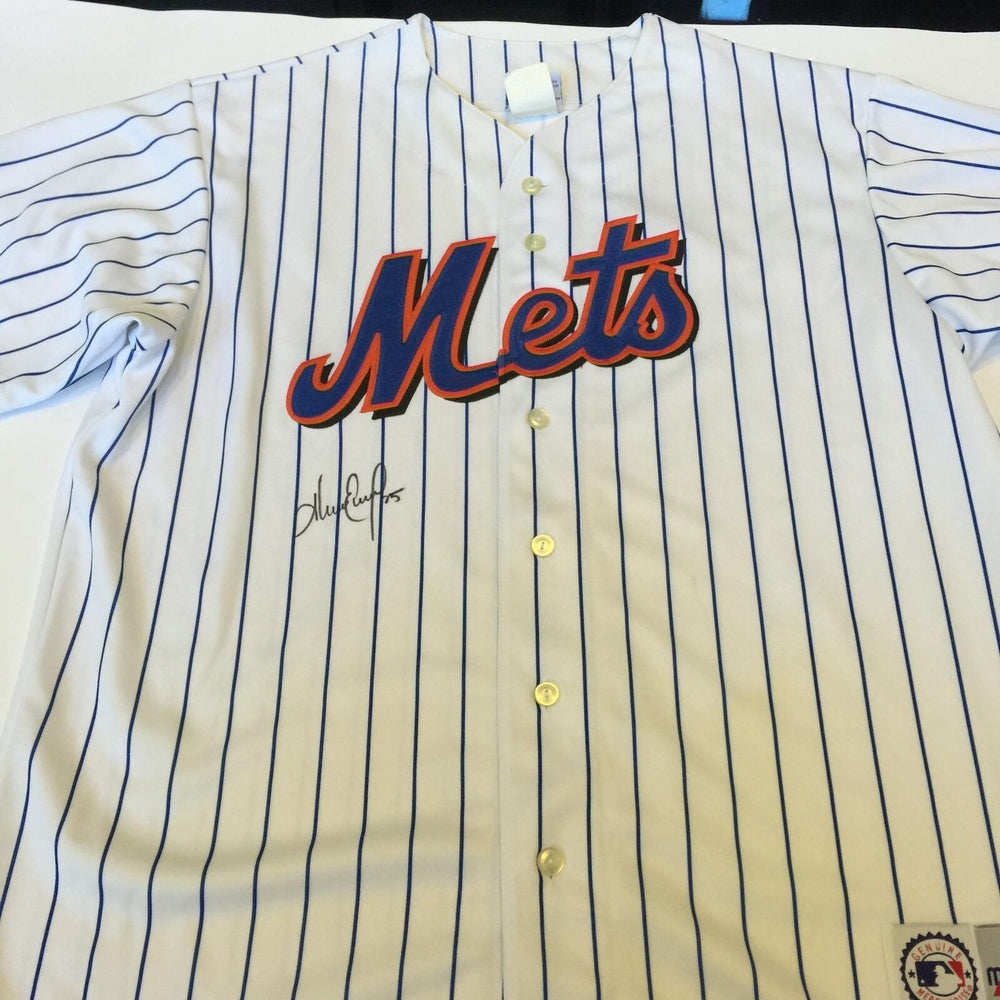 Alex Escobar Signed New York Mets Majestic Jersey 1990's Top Prospect