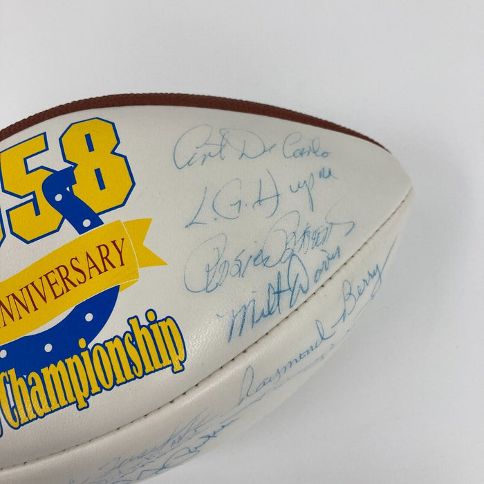 1958 Baltimore Colts NFL Champs Team Signed Football Johnny Unitas Estate JSA