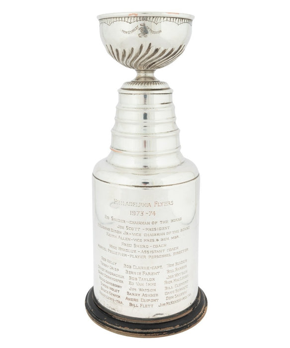 1973-74 Philadelphia Flyers Stanley Cup Trophy Presented To Bobby "Chief" Taylor