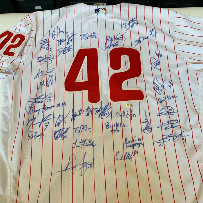 2016 Philadelphia Phillies Team Signed Jackie Robinson Day Jersey MLB Authentic