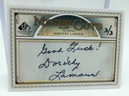 2009 UD SP Legendary Cuts Dorothy Lamour Signed Mystery Cuts 3/3